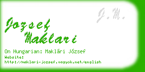 jozsef maklari business card