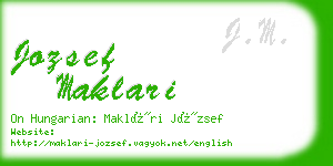 jozsef maklari business card